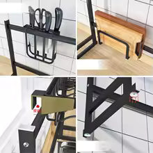 Organizador de cocina multifuncional con platos y utensilios